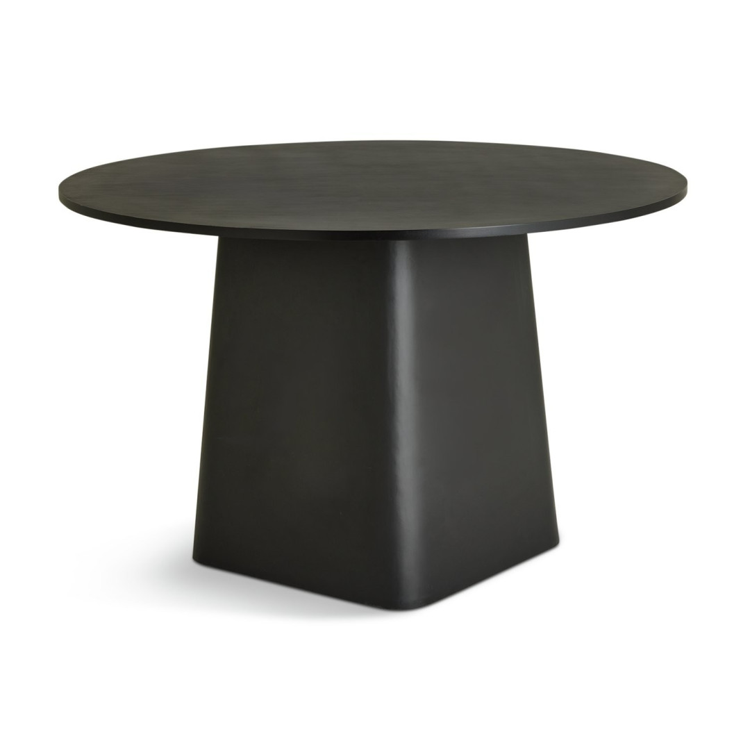 Arelo Round 4 Seater Dining Table - Black | Modern Family Dining Arelo Round 4 Seater Dining Table - Black | Modern Family Dining