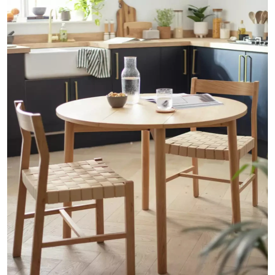 Jessie Wood 4 Seater Folding Table - Natural (B GRADE)