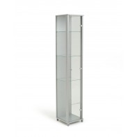 1 Door Glass Display Cabinet - Silver