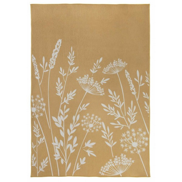 Country 170 x 120cm Cotton Blend Floral Rug - mustard/yellow     (29)