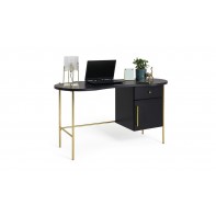 1 Drawer Jelly Bean Desk - Black