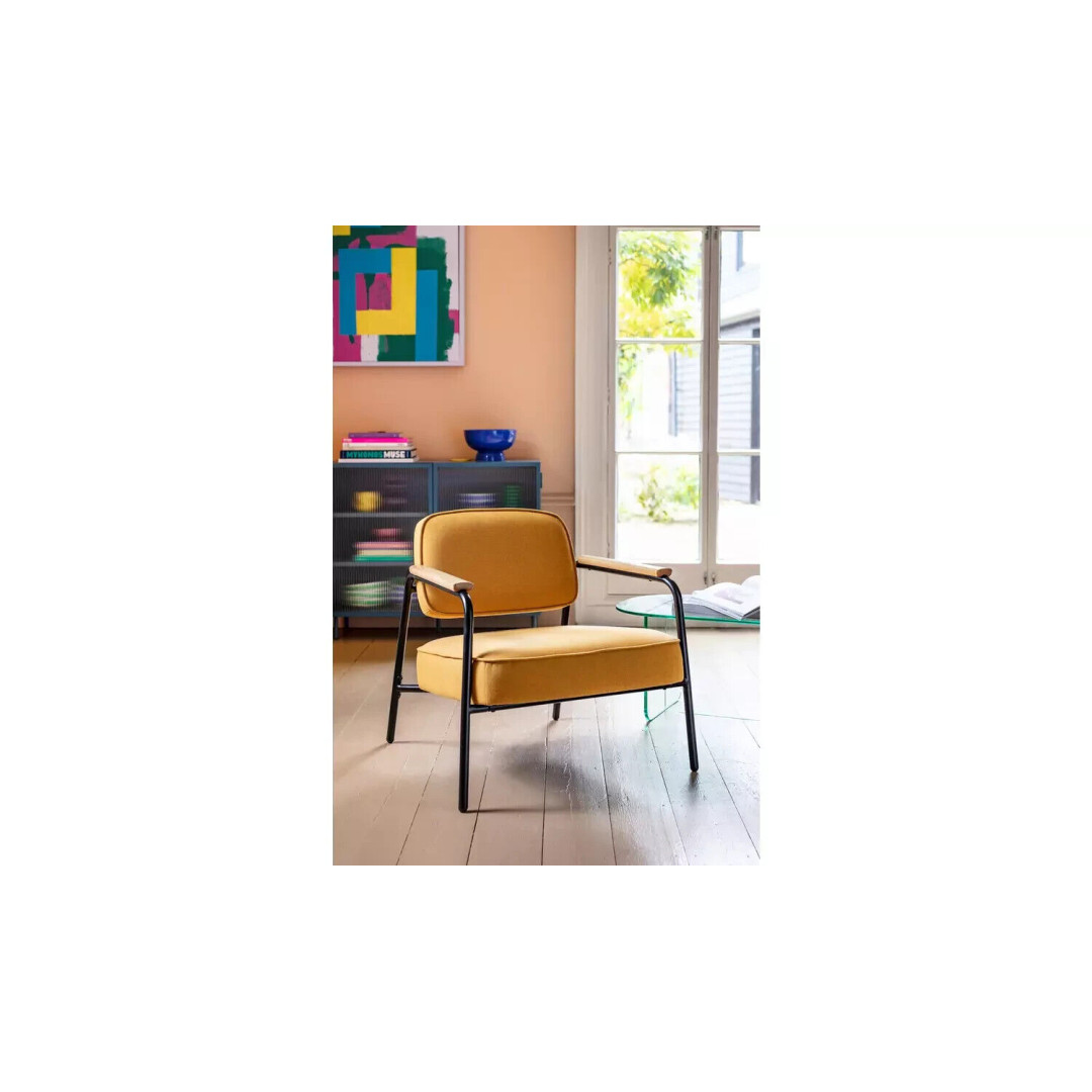 Jesper Fabric Accent Chair - Yellow