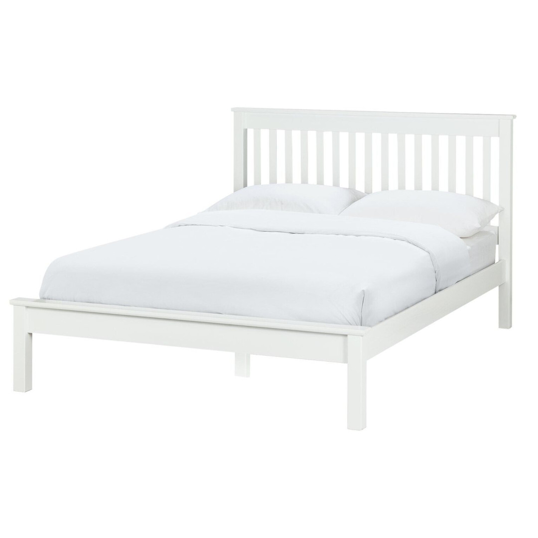 Aspley Small Double Wooden Bed Frame - White
