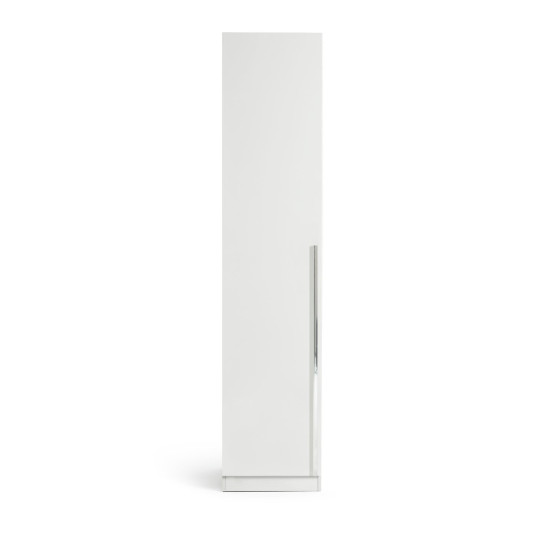 Munich 1 Door Wardrobe - White | Compact Clothing Organization