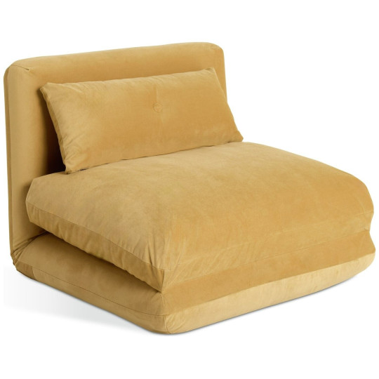 Lexi Fabric Chair Bed - Camel