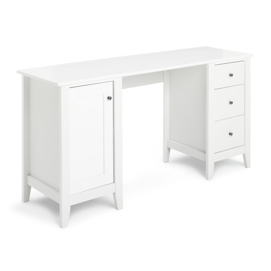 Minato 3 Drawer Office Desk - White | Modern workstation desk