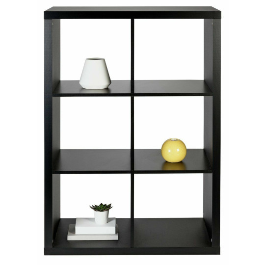 Habitat Squares Plus 6 Cube Storage Unit - Black | Modern Organizer Home Office