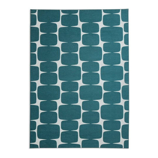 Habitat x Scion Lohko Printed Rug - 120 x 170cm -Teal