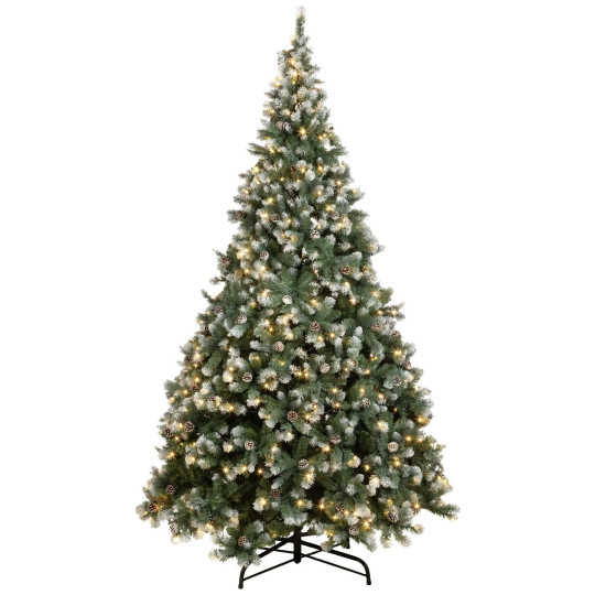 10ft Pre Lit Blue Oscar Pine Cone Christmas Tree | Realistic Artificial