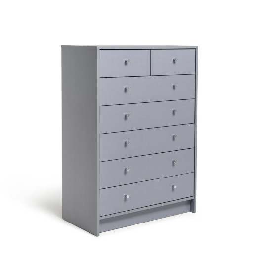 Malibu 5+2 Drawer Chest - Grey  ( B Grade 34992 - 34991 )