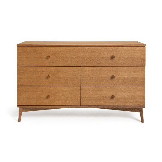 Kirk 6 Drawer Chest - Walnut | Rich Wood Aesthetic