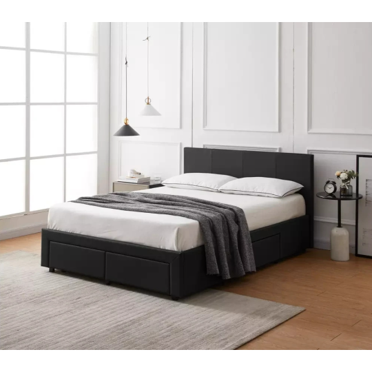 Home Lavendon 4 Drawer Kingsize Bed Frame - Black ( B Grade )