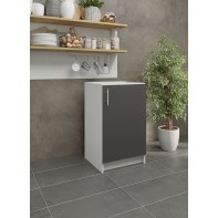 Kitchen Base Unit 500mm Storage Cabinet & Doors 50cm Dark Grey Matt (No Worktop)