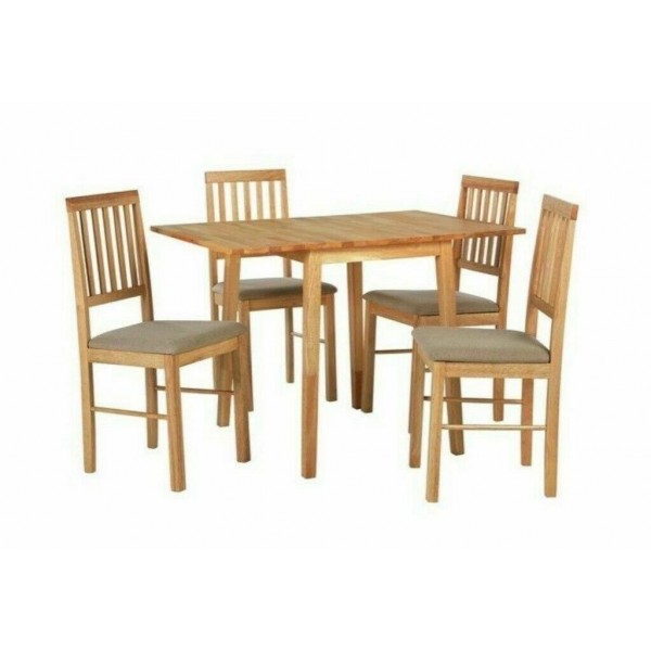 Home Kendal Solid Wood Extending Table & 4 Chairs