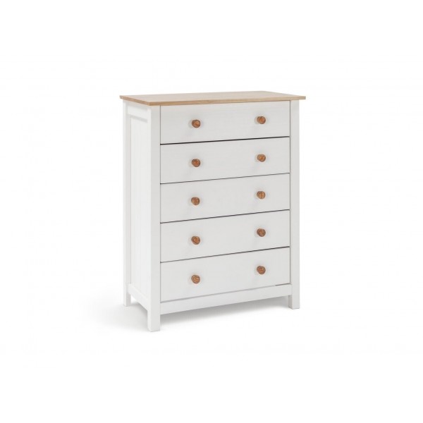 Scandinavia 5 Drawer Chest - Two Tone