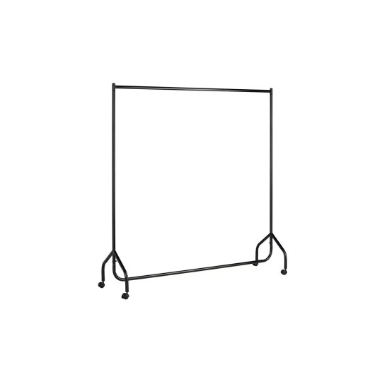 Single Heavy Duty Clothes Rail - Black