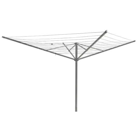 Home 50m 4 Arm All Metal Rotary Airer | Heavy Duty Outdoor Clothes Drying Line