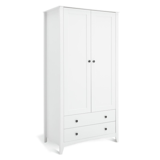Minato 2 Door 2 Drawer Wardrobe - White ( B Grade )