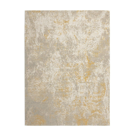 Habitat Distressed Abstract Gold Flatweave Rug - 230x160cm