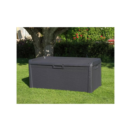 Toomax 550L Rattan Effect Cushion Storage Box - Anthracite