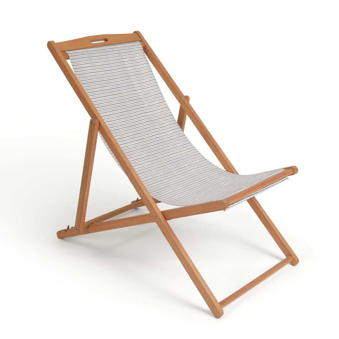 Wooden Deck Chair - Stripe
