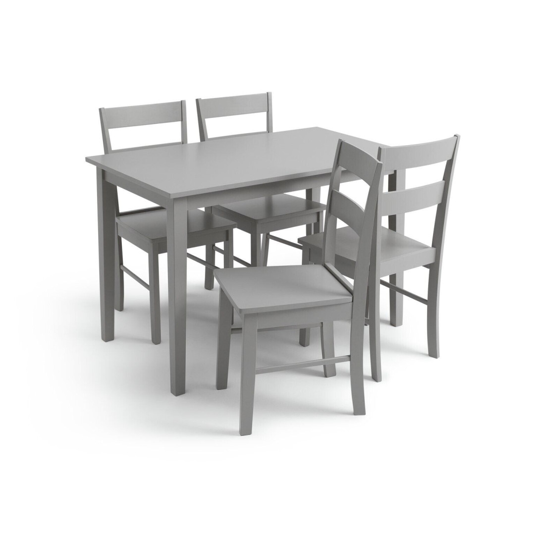 Chicago Table & 4 Chairs - Grey