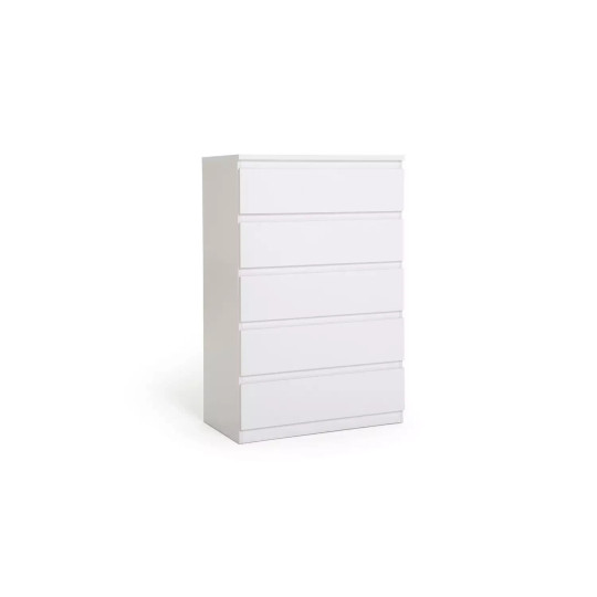 Jenson Gloss 5 Drawer Chest - White