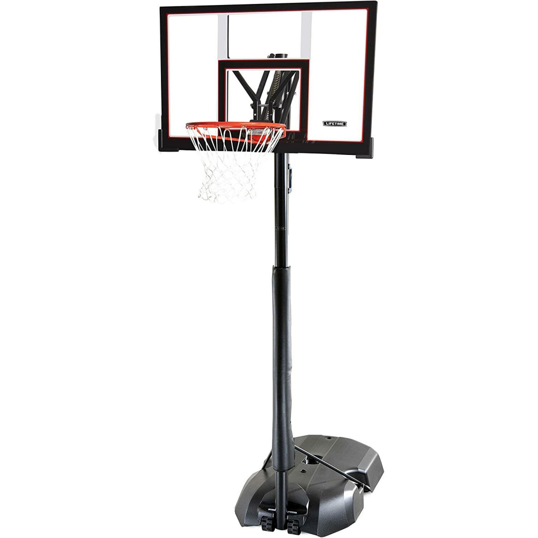 Lifetime Adjustable Portable Basketball Hoop (48-Inch Polycarbonate) - Black 