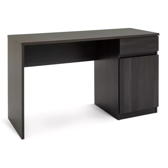 Jenson 1 Drawer Office Desk - Black & Brown