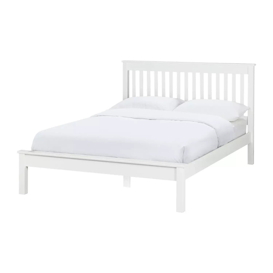 Home Aspley Kingsize Wooden Bed Frame - White ( B Grade ) Home Aspley Kingsize Wooden Bed Frame - White ( B Grade )