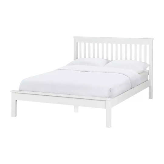 Home Aspley Kingsize Wooden Bed Frame - White ( B Grade )