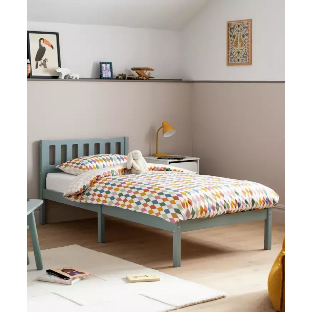 Ronnie Single Bed Frame - Duck Egg Blue (B Grade) Ronnie Single Bed Frame - Duck Egg Blue (B Grade)