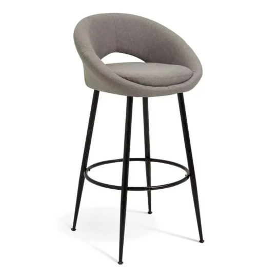 Habitat Hermione Fabric Bar Stool - Grey