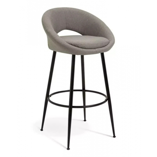 Hermione Fabric Bar Stool - Grey