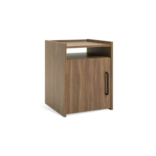 Oldham 1 Door Bedside Table - Walnut