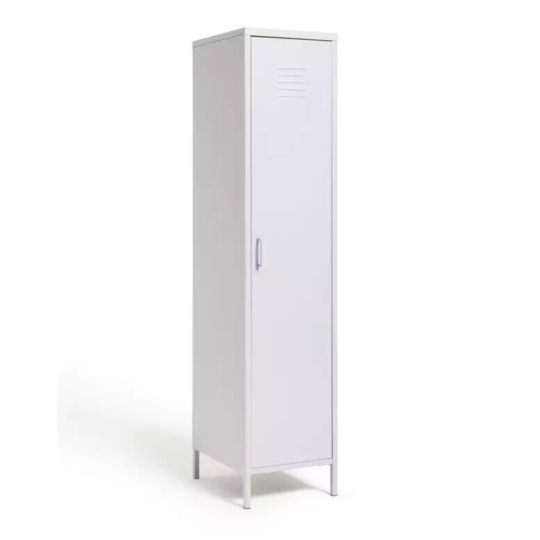 Tall 1 Door 4 Shelf Locker - Grey