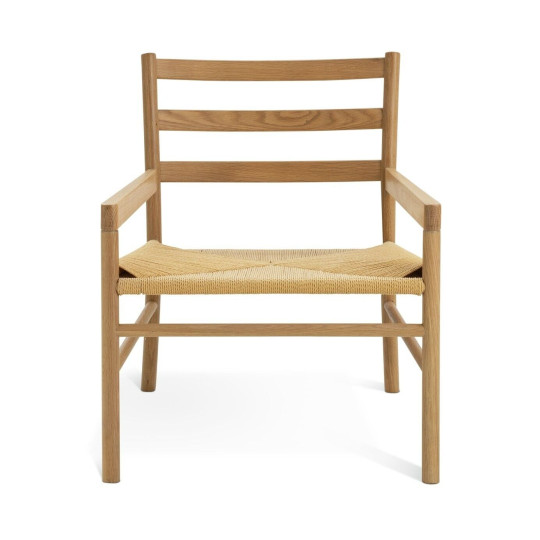 Laurie Solid Oak Lounge Chair - Natural