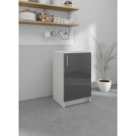 Kitchen Base Unit 500mm Storage Cabinet With Door Shelf 50cm - Dark Grey Gloss