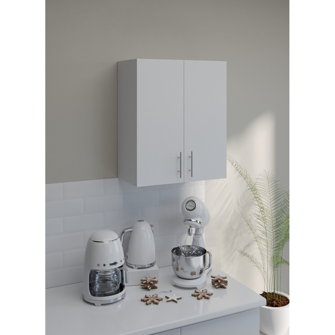 Kitchen Wall Cabinet 600mm Mounted Upper - White Grey Dark Grey Matt Or Gloss