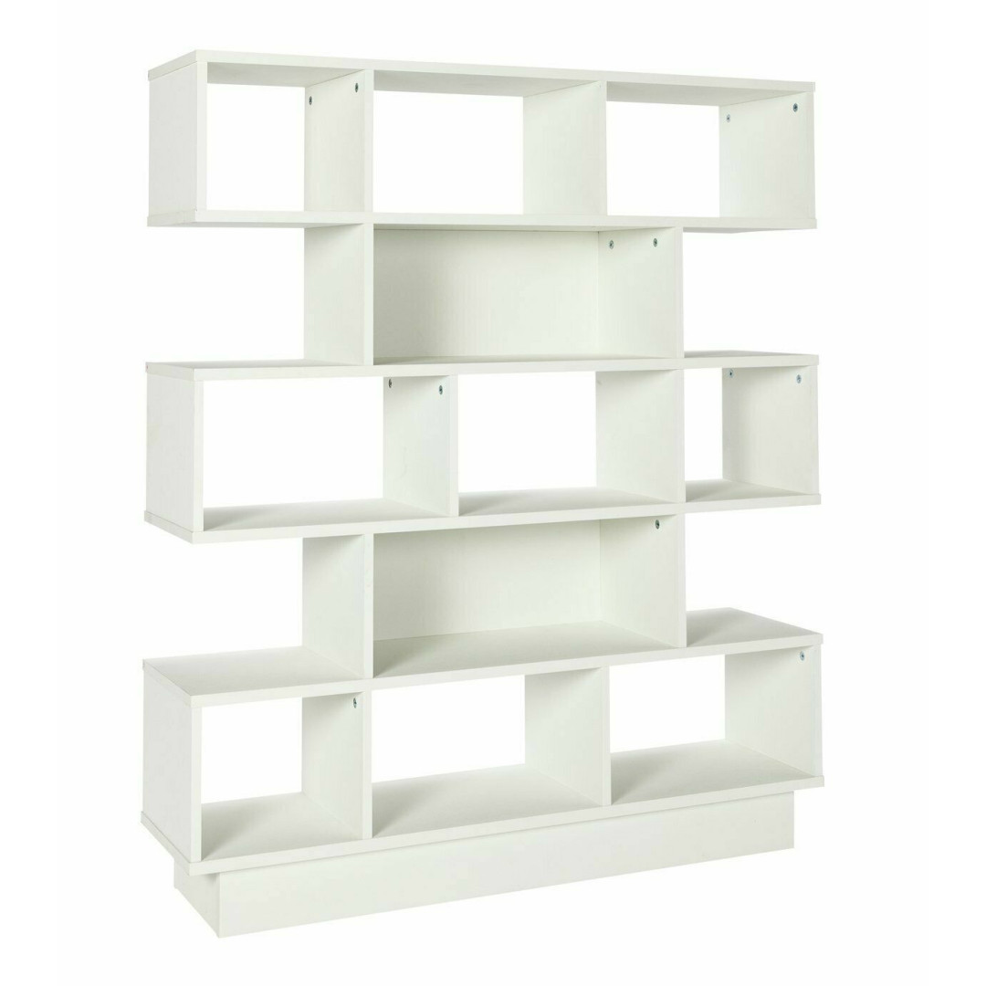 Cubes Wide Bookcase - White