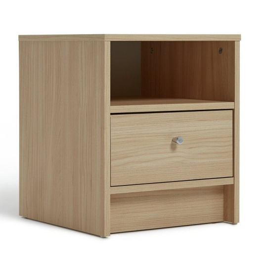 Malibu 1 Drawer Bedside Table - Beech Effect