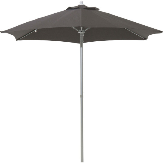 2m Garden Patio Parasol Garden Umbrella -  Metal Black Canopy