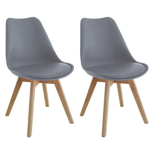 Jerry Pair of Dining Chair - Grey