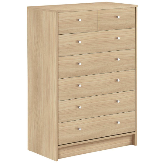 Malibu 5+2 Drawer Chest of Drawers - Beech Effect