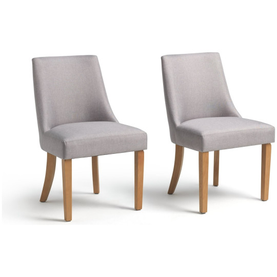 Alec Pair of Dining Chairs - Grey | Stylish Dining Accent