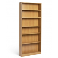 Maine 6 Shelf Bookcase - Shelving Storage Unit Display Cabinet - Oak Effect