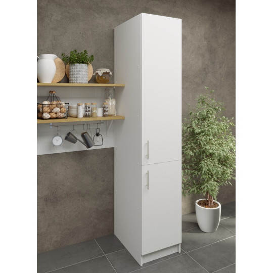 Kitchen Base Tall Ladder Unit 400mm With Doors 40cm - White Matt