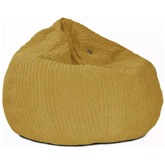 Rucomfy Jumbo Cord Slouchbag Bean Bag - Mustard | Mustard Beanbag Chair Seating