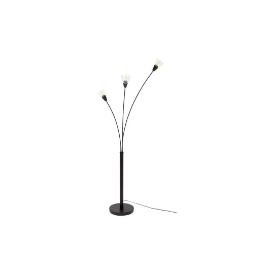 Curico 3 Light Floor Lamp - Matt Black