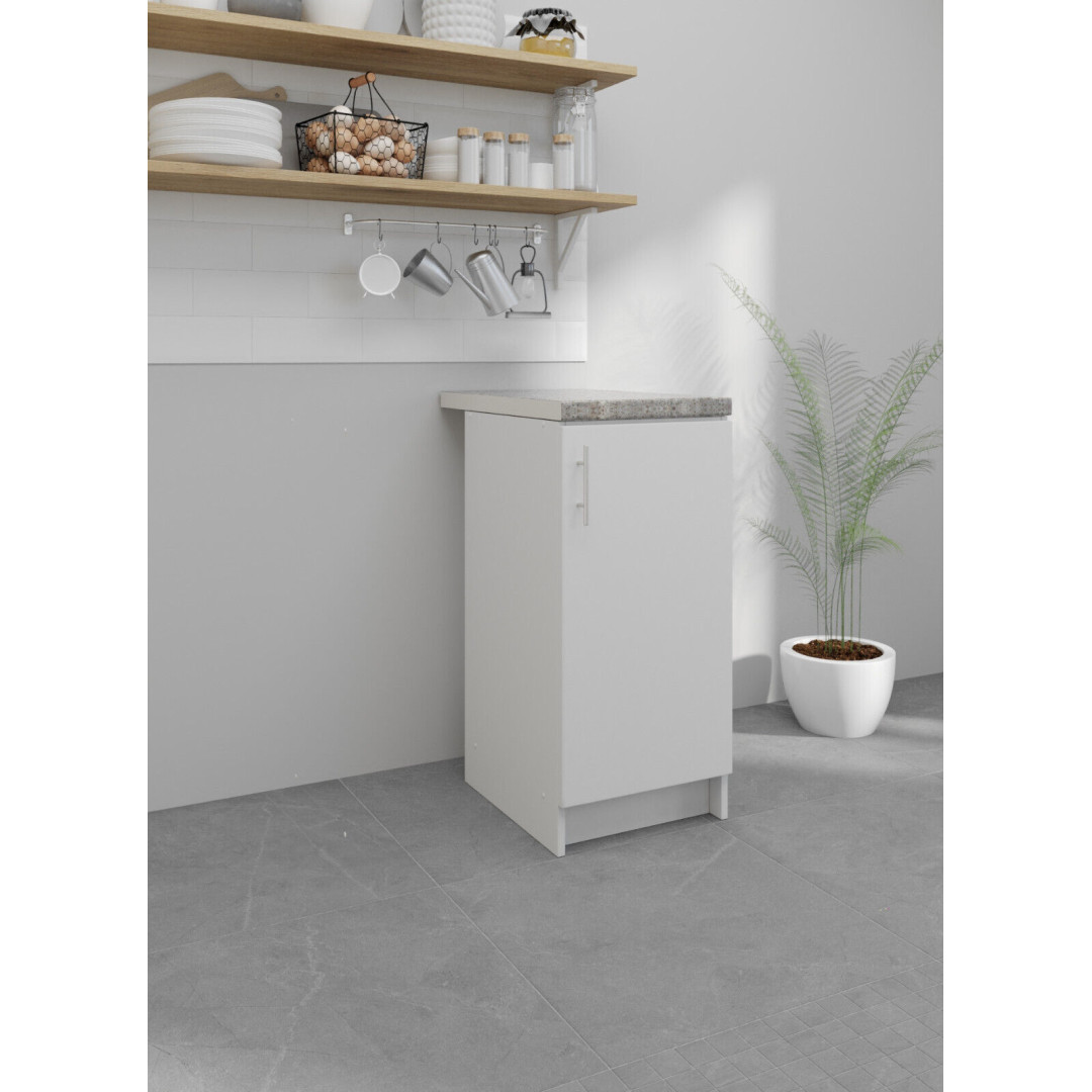Kitchen Base Cabinet 400mm Cupboard Unit Dark Grey - Grey - White Matt or Gloss